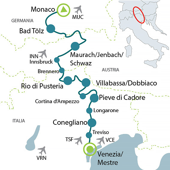 Bike Safari Mnichov - Benátky 4